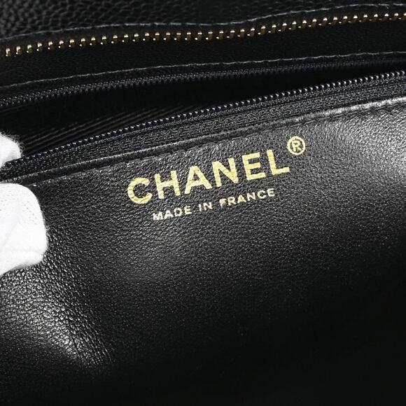 Authentic Chanel Black Caviar Medallion Tote Handbag - Picture 7 of 10